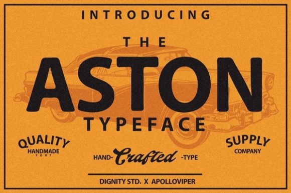 Aston Display Font for Creative Product Makers