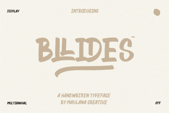 Bllides: A Trendy Display Font for Creative Projects