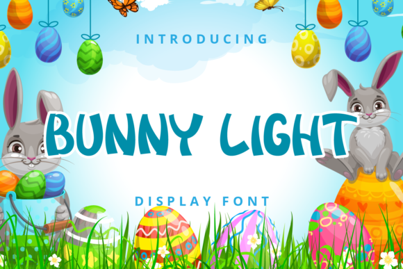 Bunny Light Font for Creative Makers and Handmade Shops