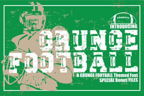 Grunge Football Font for Bold Sports-Themed Crafts