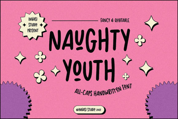 Naughty Youth Font for Editorial Design and Creative Typography
