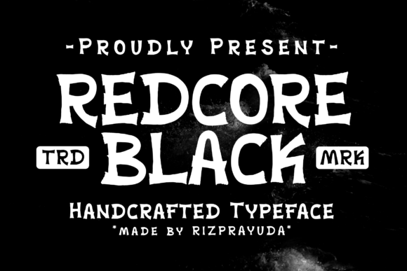 Redcore Black Font: A Grunge-Style Display Typeface for Editorial Design
