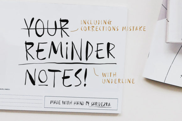 Reminder Notes: A Unique Display Font for Modern Designers