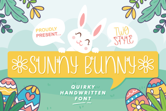 Sunny Bunny Font for Cute and Commercial Craft Designs