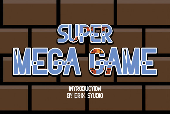 Super Mega Game Font for Creative Crafts and Product Designs