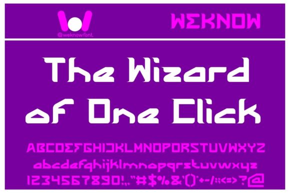 The Wizard of One Click: A Display Font for Modern Designers