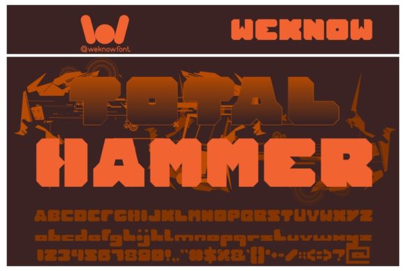 Total Hammer Display Font for Creative Makers